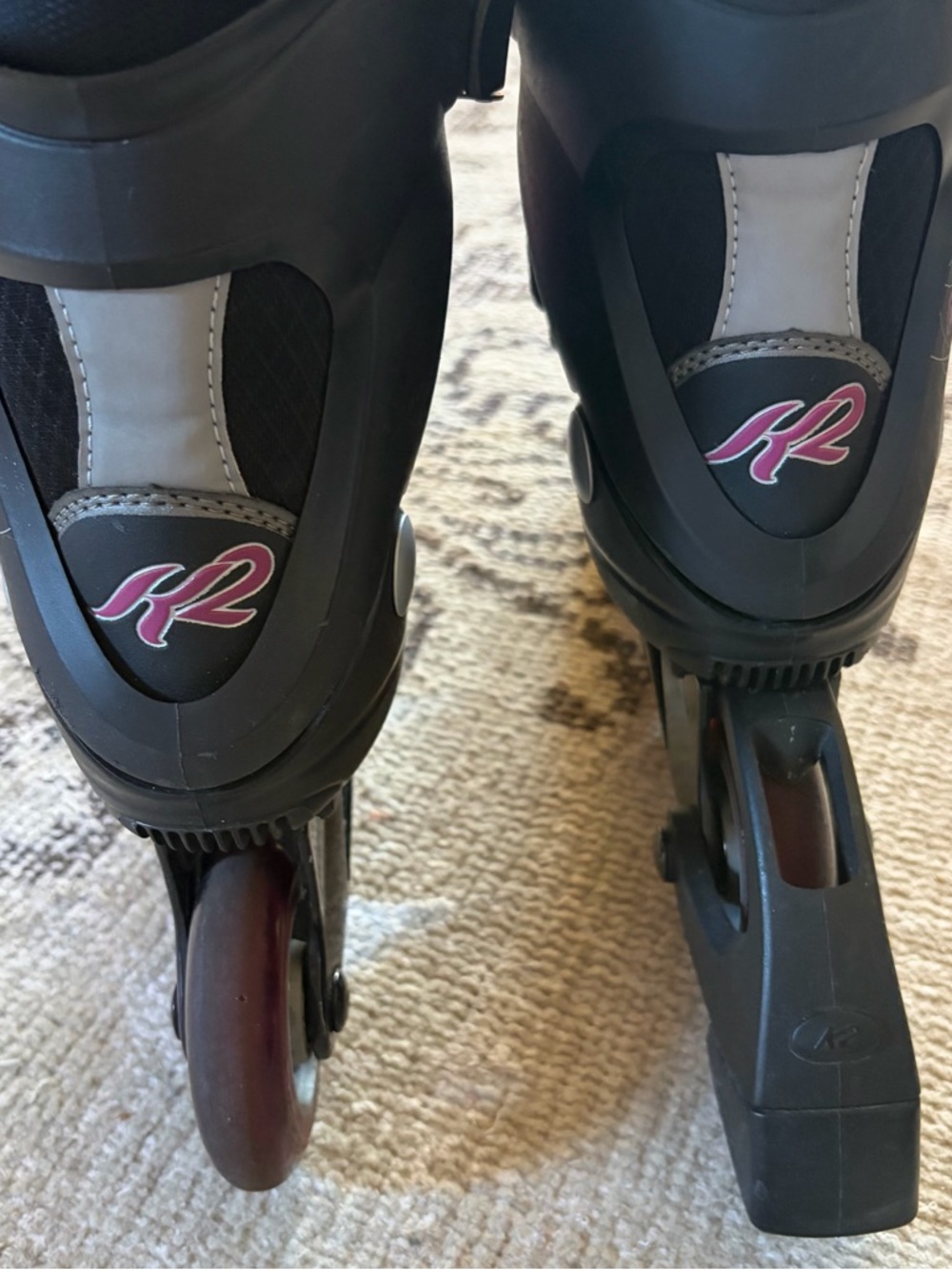 Women’s K2 Alexis X Pro Inline Rollerblades Size 6.5 Black Pink Skates Soft Boot - Picture 7 of 8
